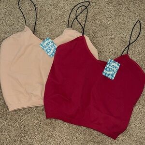 Women's Double Pack Seamless Camisoles - Blush & Berry